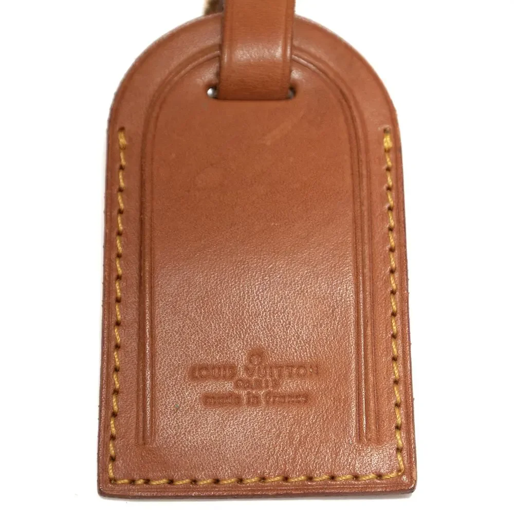 Authentic Louis Vuitton Vachetta Leather Luggage Name Tag OO
